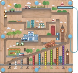 Magnetická dřevěná hrací deska City