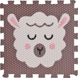 Pěnové puzzle Beránek – tmavě hnědá podložka na hraní