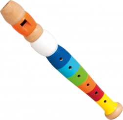 Barevná dřevěná flétna pro děti
