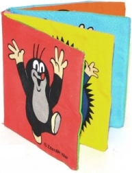 Textilní šustící rozkládací knížka KRTEK 10 × 10 cm