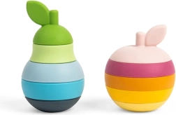 Bigjigs Toys stohovací jablko a hruška – silikonová stohovací a kousací sada