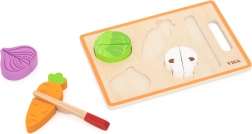 Viga Toys dřevěná sada na krájení barevné zeleniny