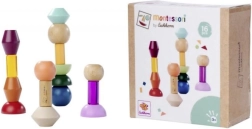 Montessori stohovací bloky – dřevěná geometrická stavebnice
