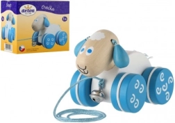 Dřevěná tahací hračka Ovečka pro děti