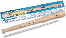 Klasická dřevěná flétna bílá