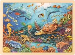 Dřevěné puzzle Velký bariérový útes 96 dílků Goki