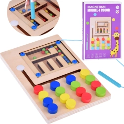 Dřevěná Magnetická Montessori Hračka s Kuličkami