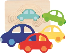 Vícevrstvá dřevěná vkládačka auto GOKI