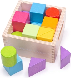 Barevné dřevěné kostky pro děti od Bigjigs Toys