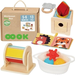 Montessori vzdělávací box 6v1 pro miminka 5–6 měsíců WOOPIE