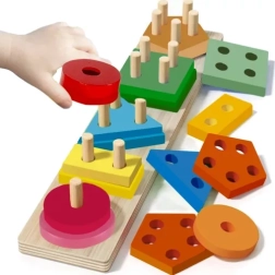 Kruzzel dřevěný tvarový sorter pro děti
