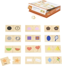 VIGA dřevěné puzzle – přiřazování tvarů a předmětů