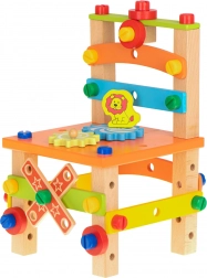 Dřevěná stavebnice – dílenská židlička 49 dílů