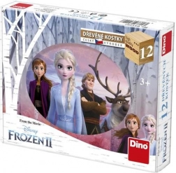 Dino dřevěné kostky FROZEN II, 12 ks