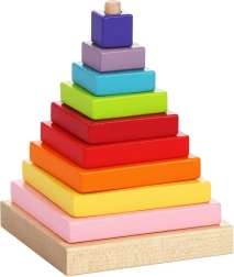 Barevná pyramida - dřevěná skládačka pro děti