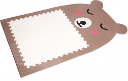 Designová puzzle podlaha Medvídek hnědý s bílým bříškem