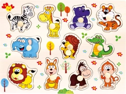 Bino dřevěné puzzle safari 11 dílků
