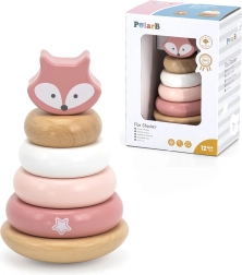 Dřevěná stohovací pyramida liška polarb od viga