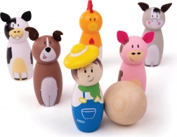 Dřevěné kuželky farma od Bigjigs Toys