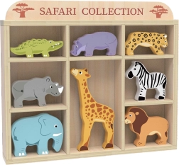 Dřevěná sada safari zvířátek 2Kids Toys