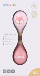 Dřevěná oboustranná rumba koule s liškou Polar B