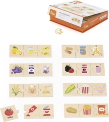 Viga dřevěné puzzle vztahy mezi přírodou a jídlem