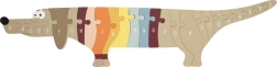 Dřevěné abecední puzzle jezevčík SMALL FOOT