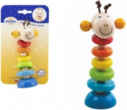 Detoa dřevěná hračka žirafa na pružině