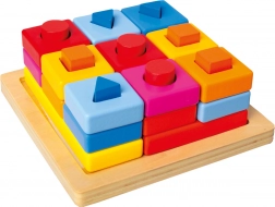 Bino vkládací tvary na desce barevné