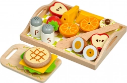 Lucy & Leo dřevěná snídaňová sada s magnety na podnose