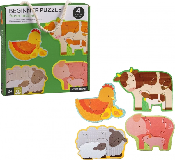 Petit Collage první puzzle farmářská zvířátka