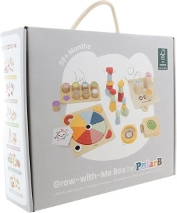 POLARB dřevěný vzdělávací box GROW-WITH-ME 36+ měsíců