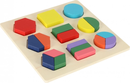Dřevěná vzdělávací skládačka geometrických tvarů