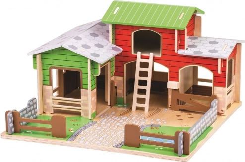 Dřevěná farma COBBLESTONE Bigjigs Toys
