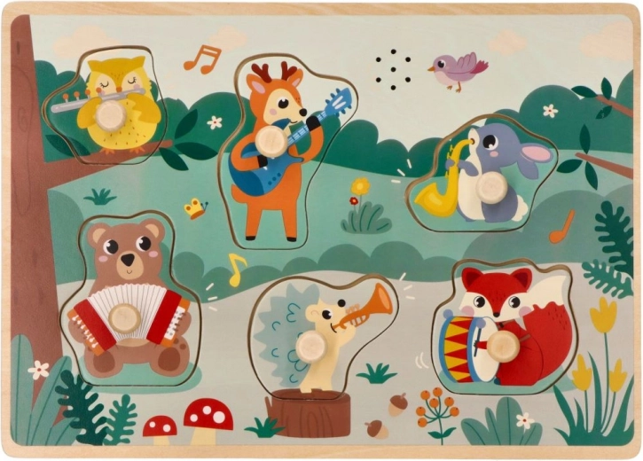 Zvukové puzzle se zvířátky a hudebními nástroji
