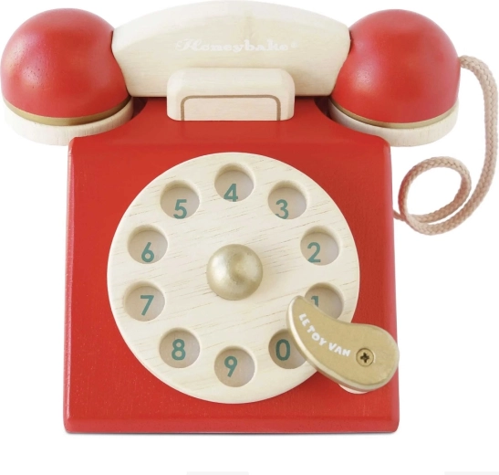 Dřevěný retro telefon pro děti Le Toy Van