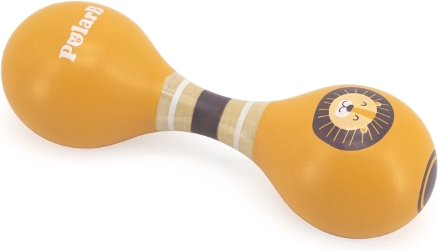 Dřevěné oboustranné maracas s motivem lva PolarB