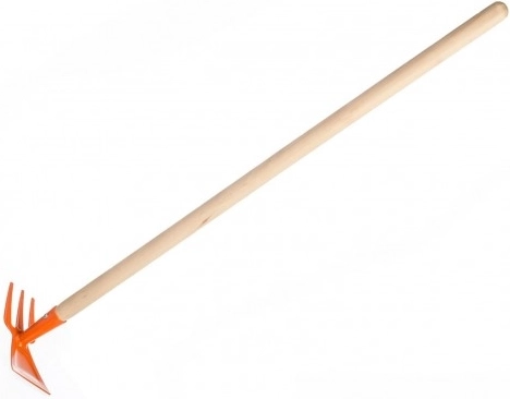 Teddies dětská motyčka oboustranná oranžová s násadou 80 cm