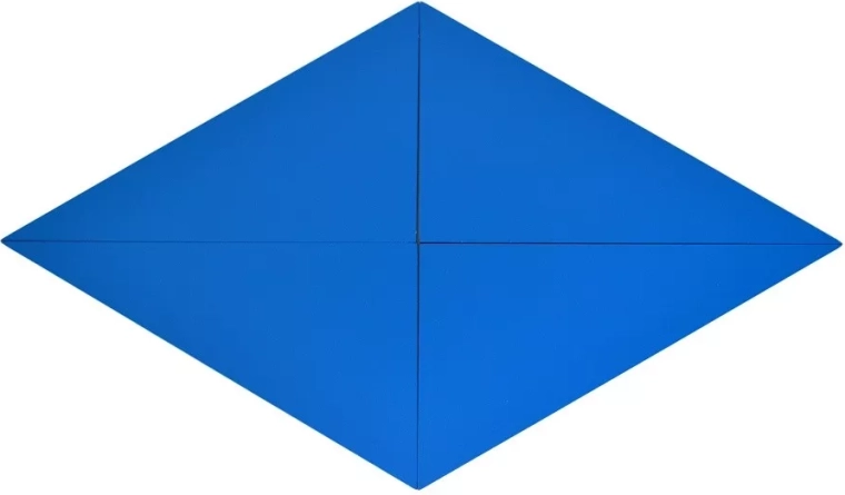 Modré geometrické dílky pro skládání obrazců