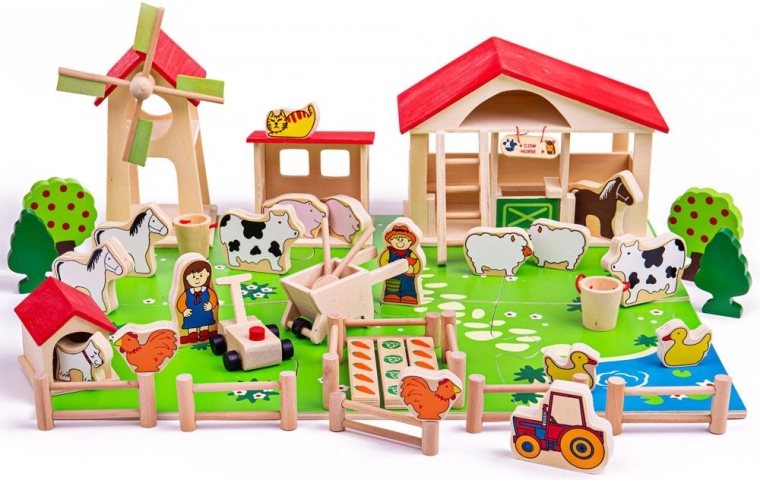 Velká Dřevěná Farma Bigjigs Toys