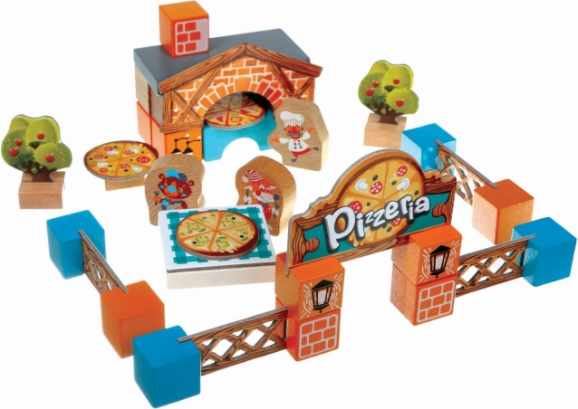 Dřevěná stavebnice Pizzerie od Cubika