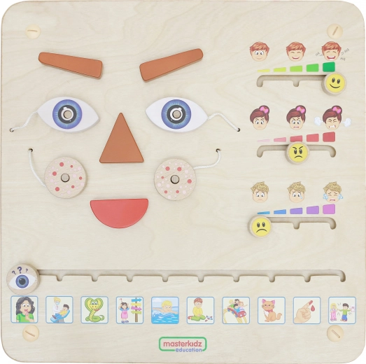 Masterkidz nástěnná vzdělávací tabule Jak se cítíš? Montessori učení emocí