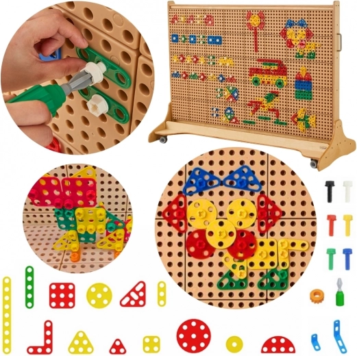 Masterkidz sada geometrických tvarů pro STEM panely, 260 dílů