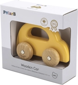 Dřevěné auto ke tlačení VIGA PolarB žluté