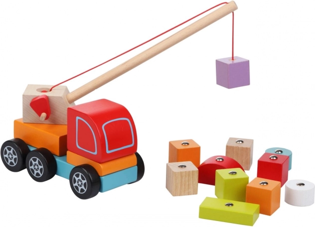 Cubika Dřevěný Autojeřáb s Magnetem