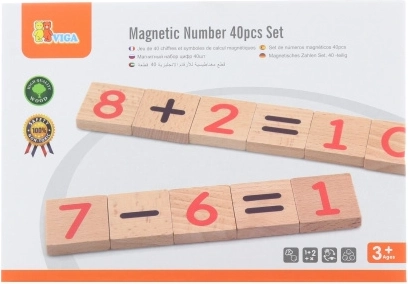 Magnetická dřevěná čísla 40 ks