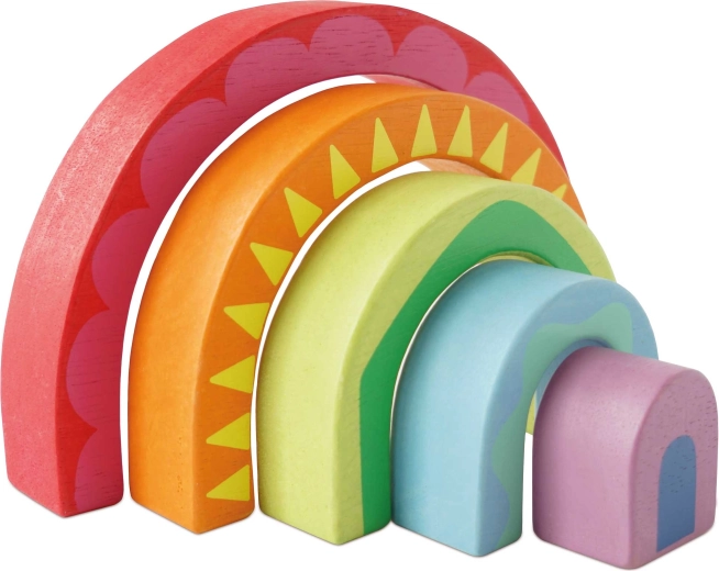 Dřevěné skládací oblouky duha Montessori Le Toy Van
