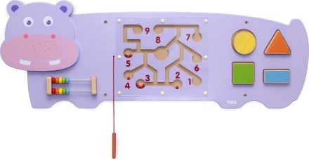 VIGA smyslová manipulační tabule hroch FSC Montessori