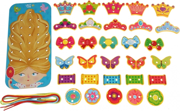 Dřevěný šněrovací set Princezna LUCY & LEO