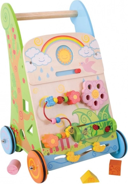 Dřevěné aktivní chodítko do zahrady BIGJIGS BABY